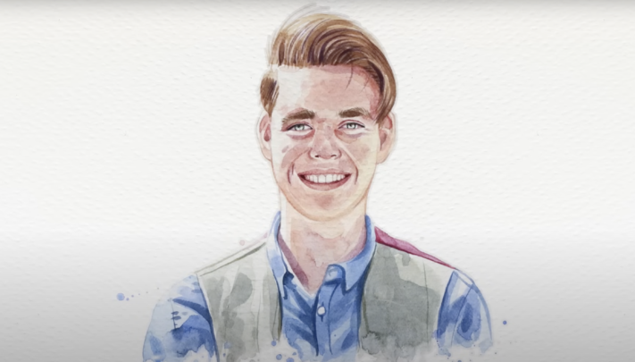 Illustration of Oliver McGowan.